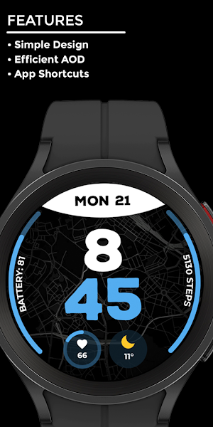 Nighty Digital 11 - watch face Screenshot 1