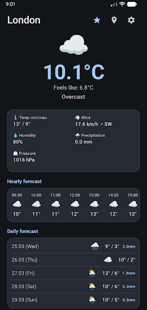 Mountain Weather Screenshot 3