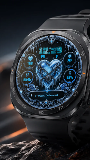 A146 Ice Heart watchface Screenshot 2