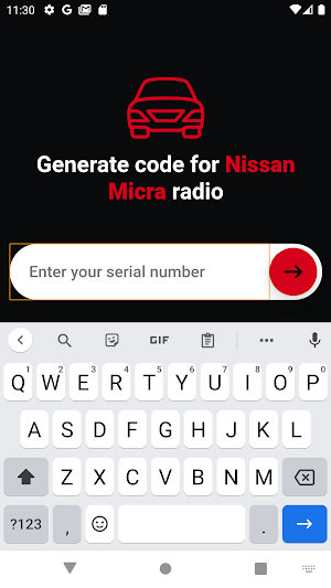 Nissan Micra radio code unlock Screenshot 1