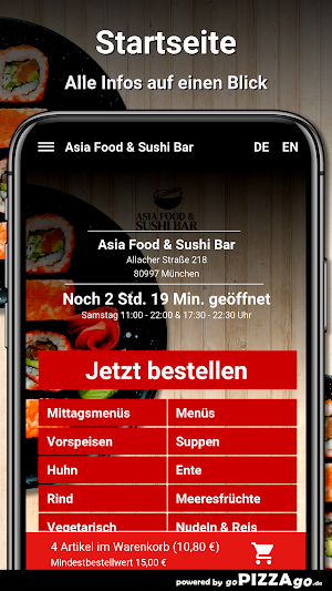 Asia Food & Sushi Bar Screenshot 1