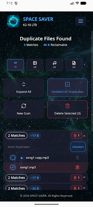 Space Saver Screenshot 1