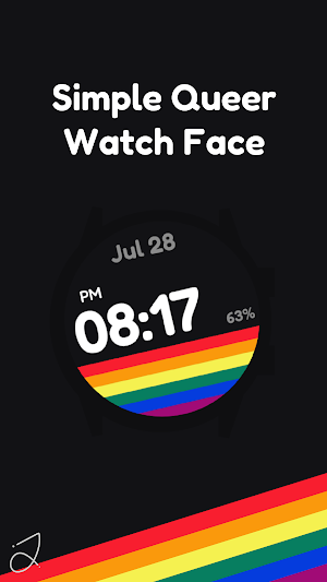 Simple Queer Watch Face Screenshot 0