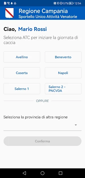 Tesserino Venatorio Screenshot 0