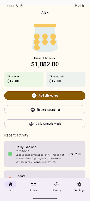 Allowance Piggy Bank Screenshot 0