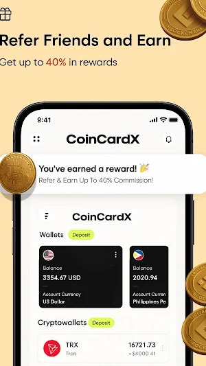 CoinCardX - Crypto Card Wallet Screenshot 1