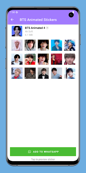 BTS Animated Stickers Screenshot 1