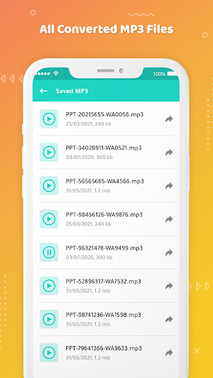 Opus to Mp3 Converter for WhatsApp Audio Screenshot 2