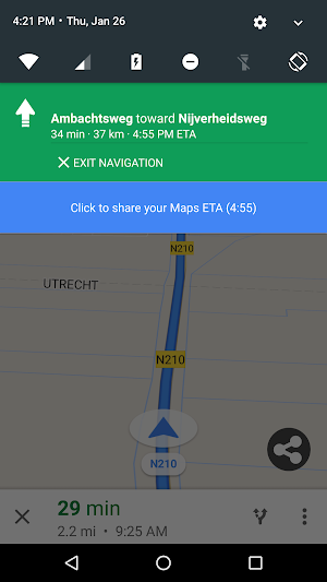 Maps Share ETA / Arrival time Screenshot 1