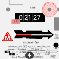 Electricity meter watch face