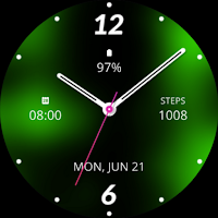 Green Analogue Watch Face