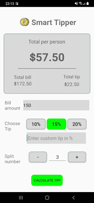 Smart Tipper - Calculate tip! Screenshot 0