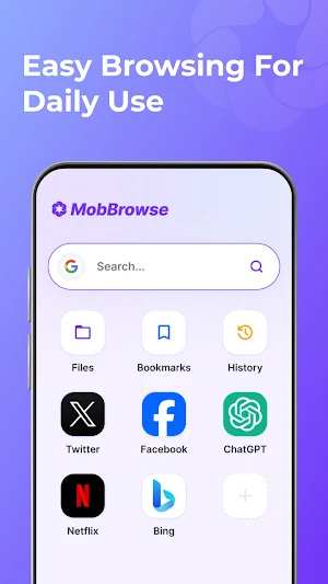 MobBrowse: Fast, Safe, Private Screenshot 0