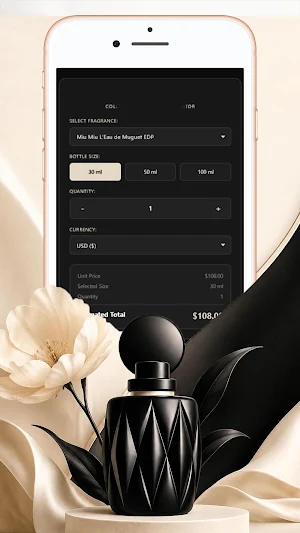 Miu Miu Perfume App Hint Screenshot 1