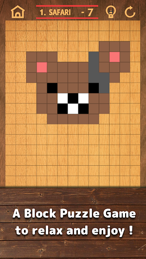 Bit Block Puzzle - Woody and Kawaii Pixel Art Screenshot 0