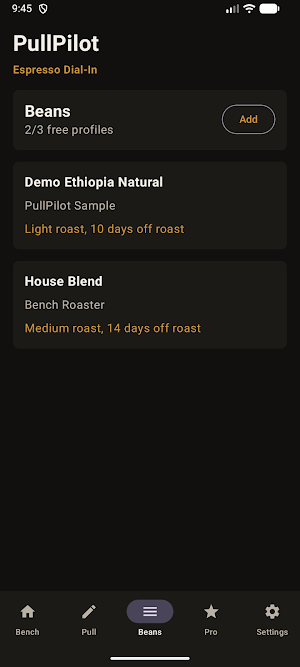 PullPilot: Espresso Dial-In Screenshot 3