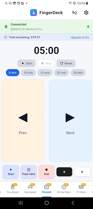 FingerDeck - BT PC Controller Screenshot 3