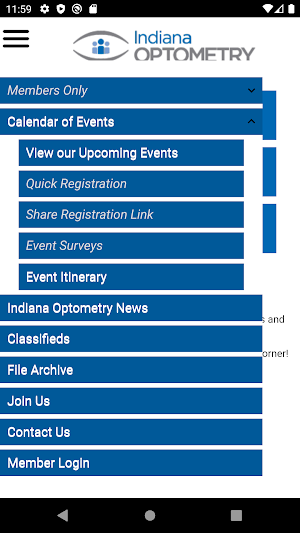 Indiana Optometric Association Screenshot 1