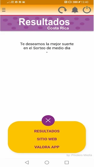 JPS Costa Rica Resultados Screenshot 1