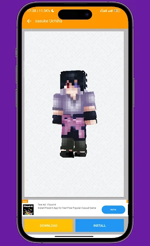 Sasuke Skin for Minecraft PE screenshot 3