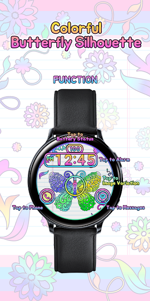 Colorful Butterfly_Watchface Screenshot 2