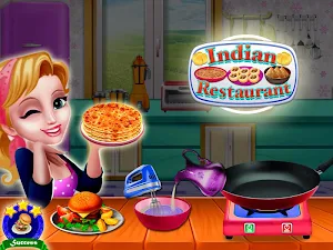 Indian  Food Restaurant And  Cooking Game Screenshot 1