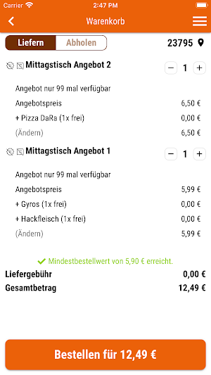 Pronto Pizzaservice Screenshot 1