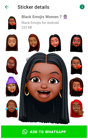Black emojis for Android Screenshot 1