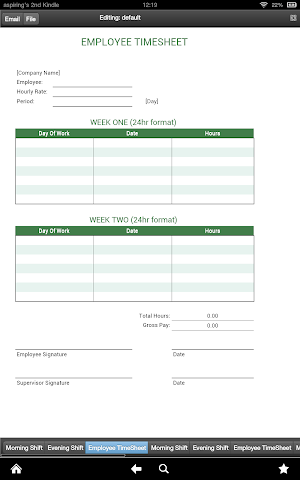 Employees Timesheet Screenshot 2