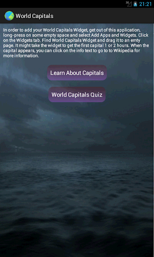 World Capitals Widget Screenshot 0