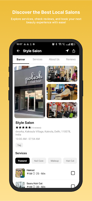 Make My Glow:Salon Booking App Screenshot 1