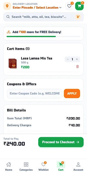 Orange Groceries Screenshot 3