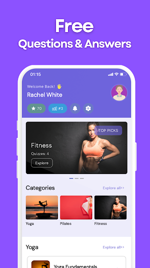 Yoga, Pilates, Fitness Quizzes Screenshot 0