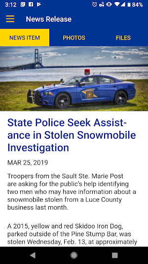 Michigan State Police Screenshot 3