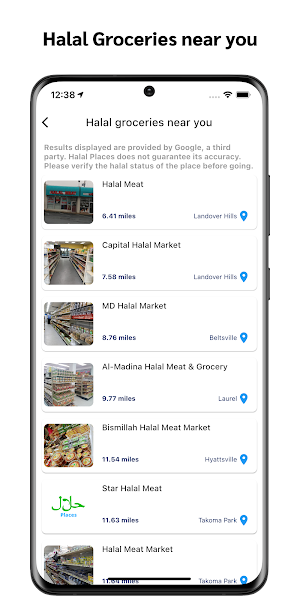 Halal Places - Foods near you Screenshot 2