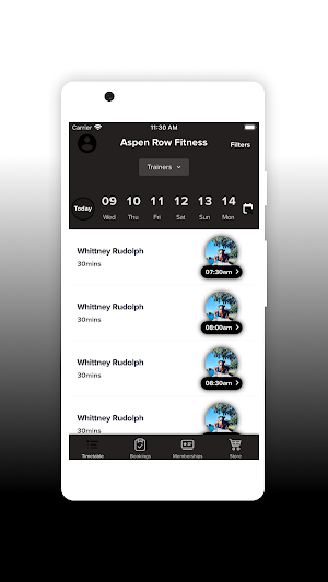 Aspen Row Fitness Screenshot 1