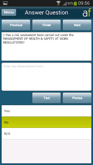 AuditForm Screenshot 1