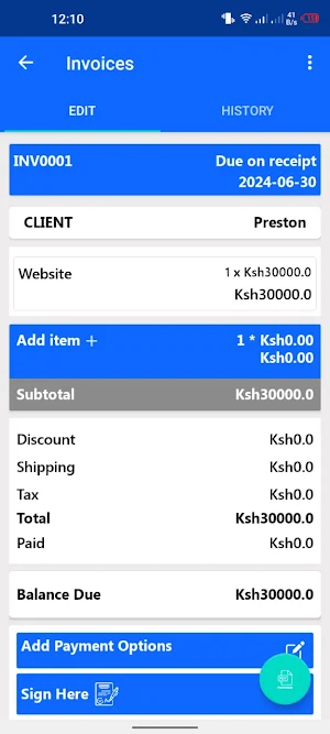 InvoiZen - Invoice Generator Screenshot 1