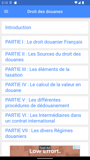 Cours de Droit des Douanes Screenshot 0