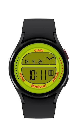 Yellow Oval Watch Face Screenshot 0