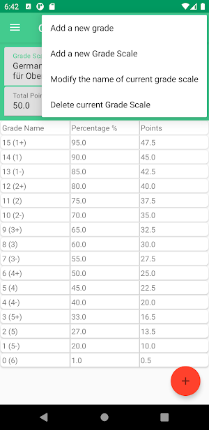 Grading Scale Screenshot 3