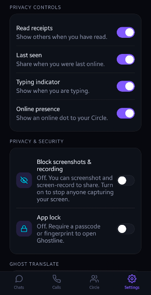 Ghostline: Chat & Calls Screenshot 3