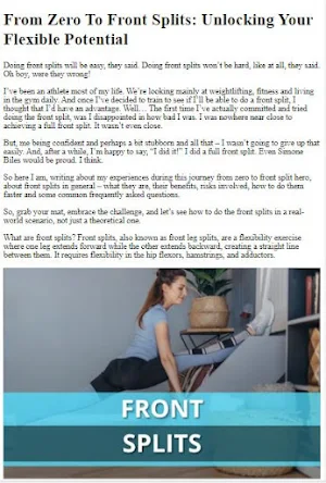 Gymnastics Splits Tutorial Screenshot 1