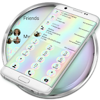 Dialer Theme Holographic Gray