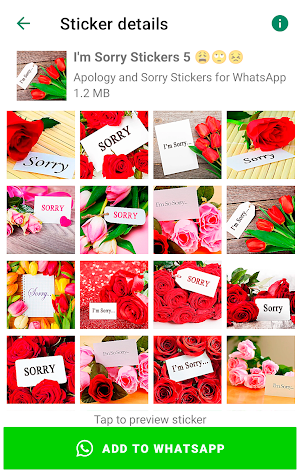 Sorry Stickers for WhatsApp Screenshot 2