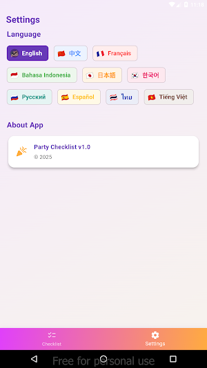 Party Checklist screenshot 2