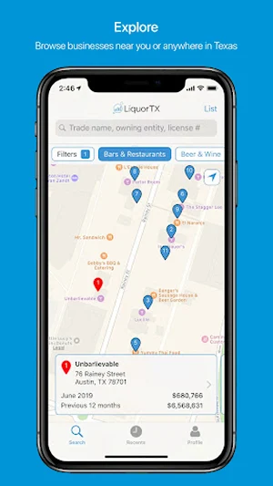 LiquorTX – Bar Sales Data Screenshot 3