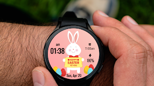 Cute Easter Bunny Watch Face Screenshot 0