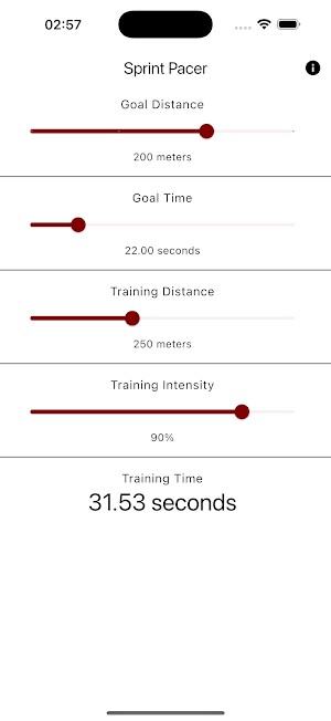 Sprint Pacer Screenshot 2