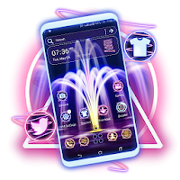 Neon Fountain Light Theme